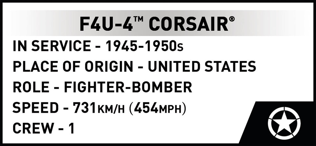 F4U-4 Corsair Plane: COBI Set #2417