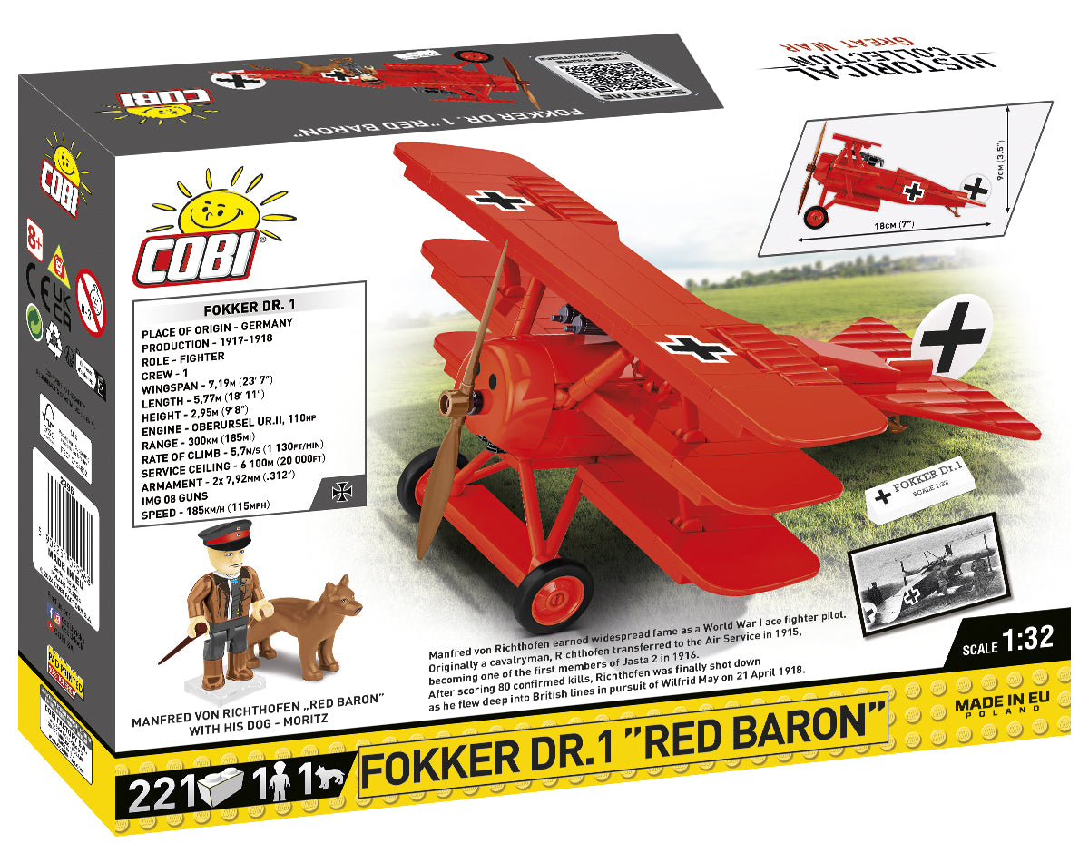 Fokker DR. 1 "Red Barron" Fighter: Set #2996 by COBI