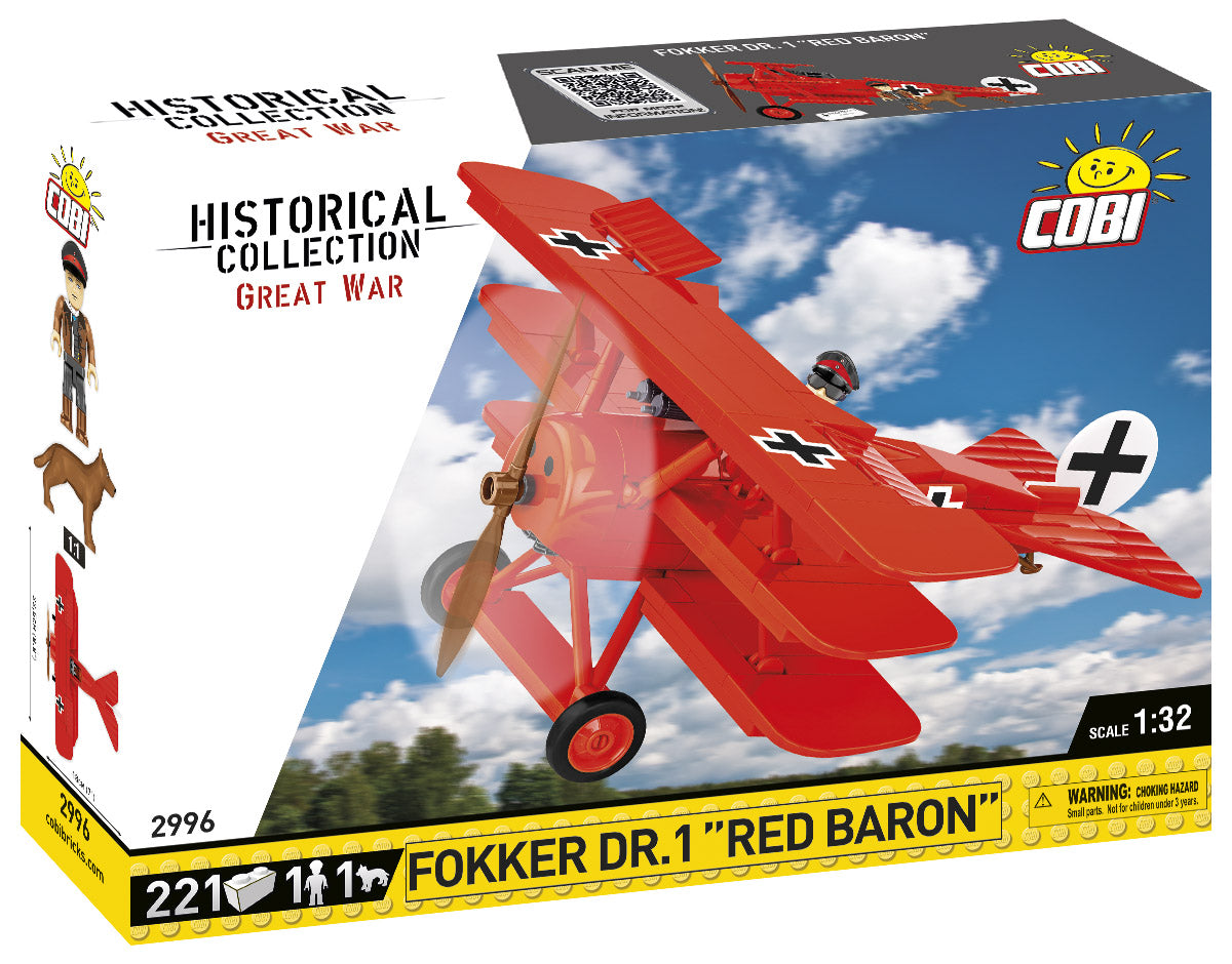 Fokker DR. 1 "Red Barron" Fighter: Set #2996 by COBI