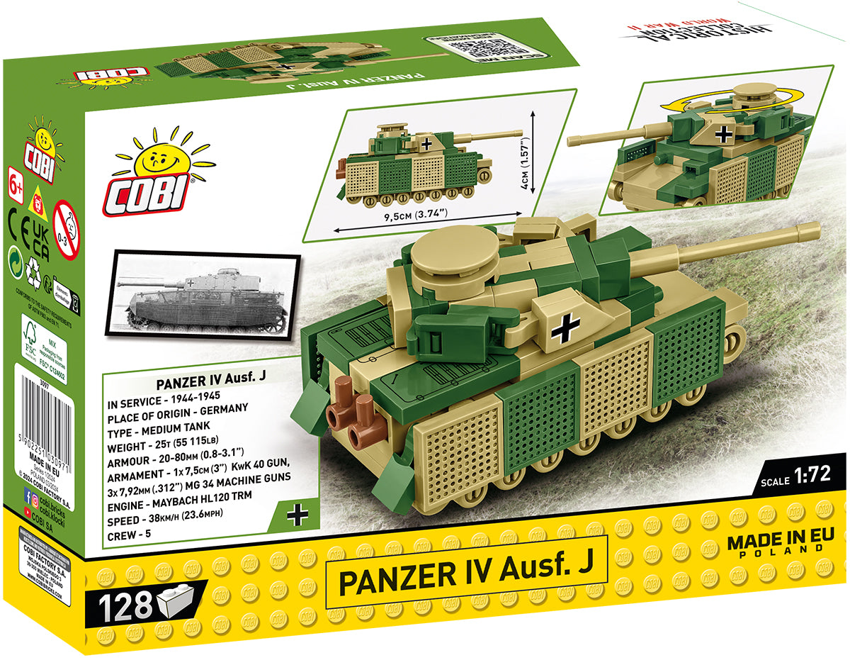 COBI Panzer IV Ausf. J Tank 1:72 Scale: Set #3097