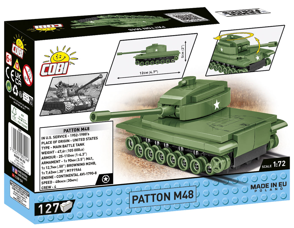 COBI Patton M48 Tank 1:72 Scale: Set #3104
