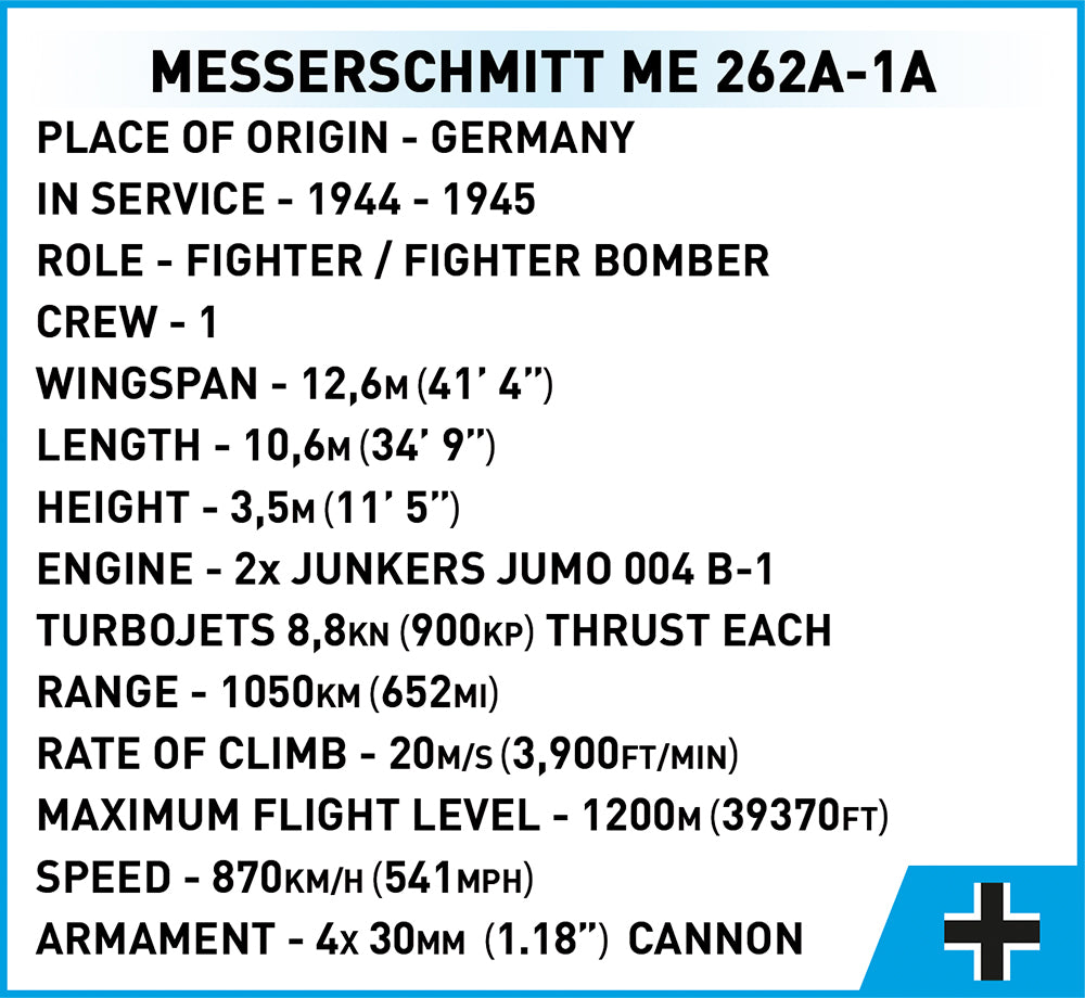 COBI Messerschmitt ME 262A-1A: Set #5721
