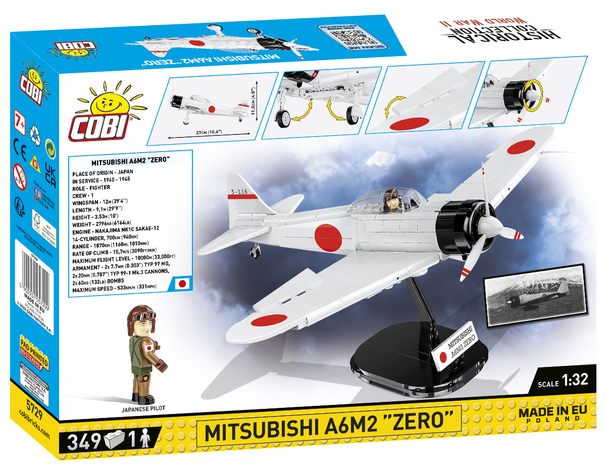 COBI Mitsubishi A6M2 "Zero-Sen" Fighter: Set #5729