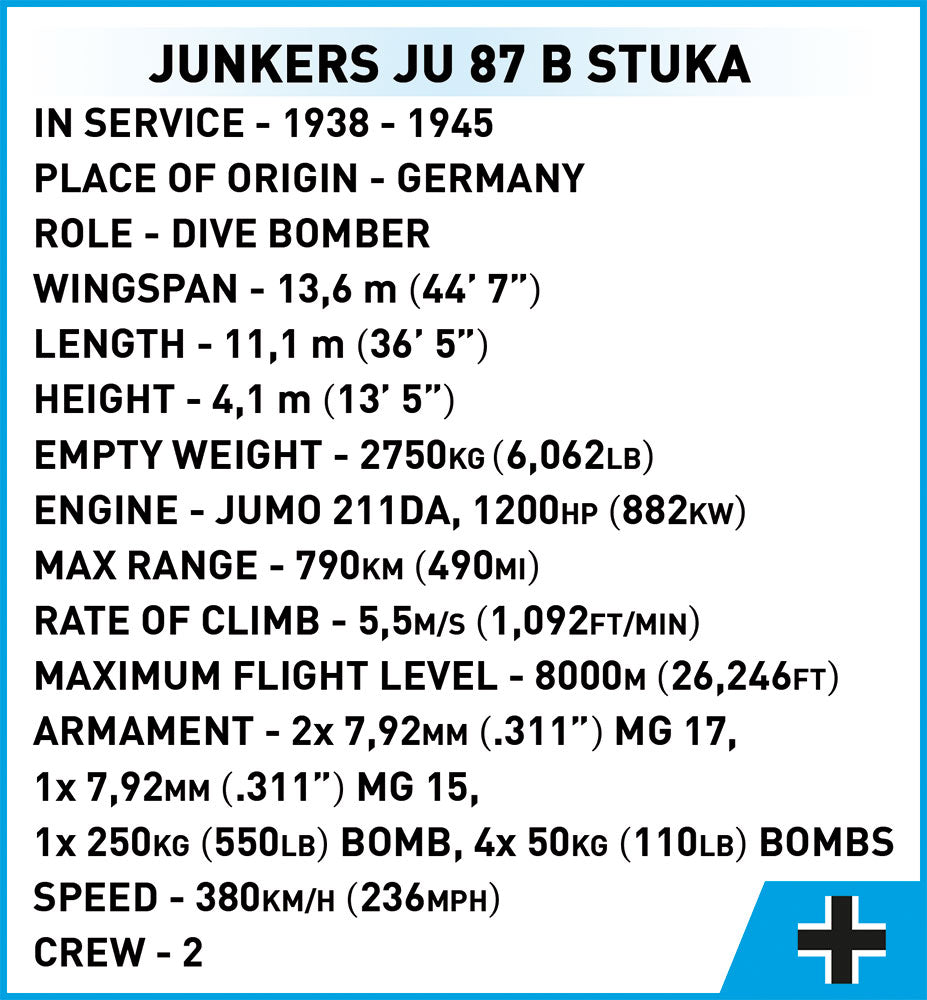 COBI Junkers JU 87 B Stuka: Set #5730