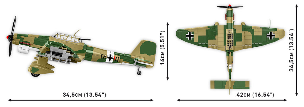 COBI 5748 Stuka dimensions