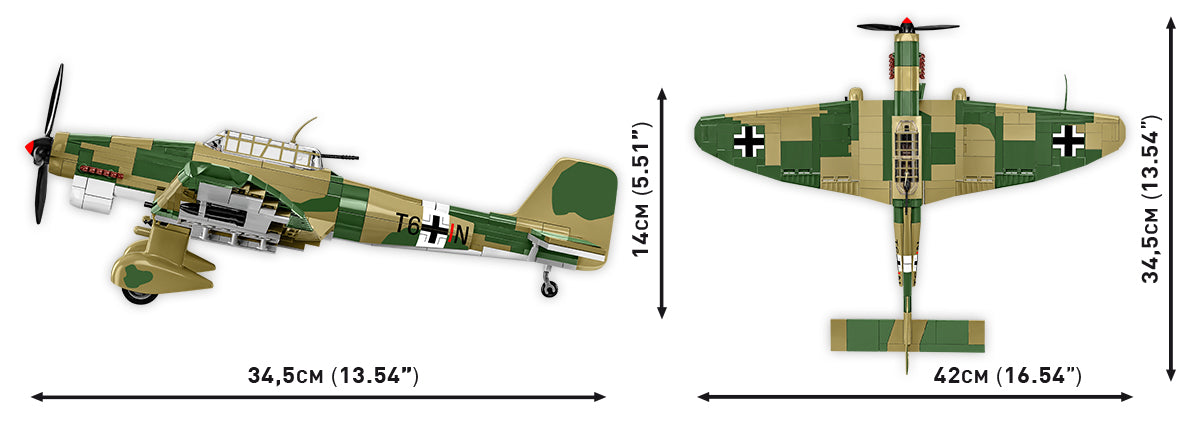 COBI 5748 Stuka dimensions