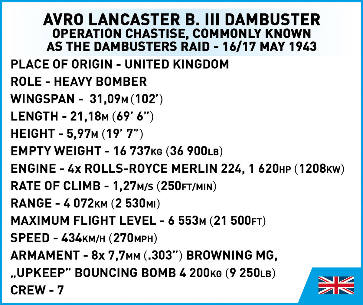 EXECUTIVE EDITION AVRO Lancaster B. III Dambuster COBI Set 5758