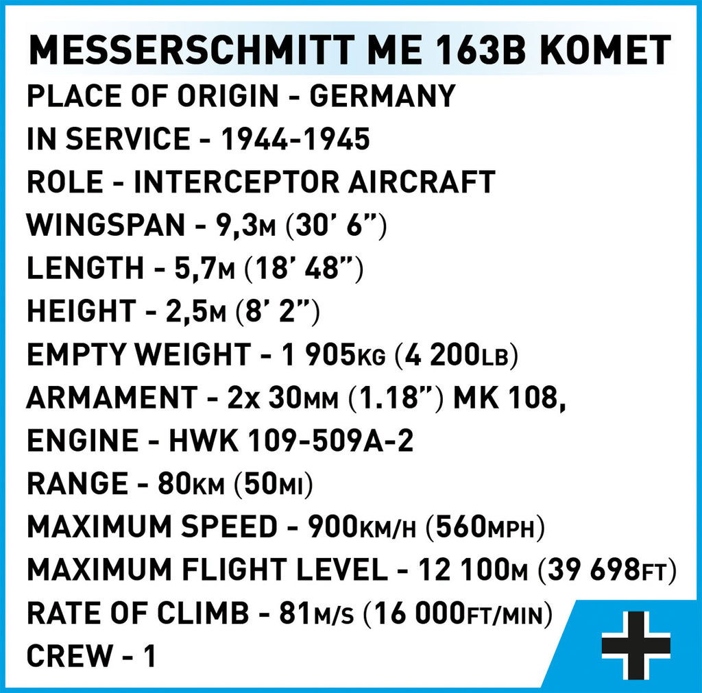 COBI Messerschmitt Me 163B Komet Jet Fighter: Set #5766