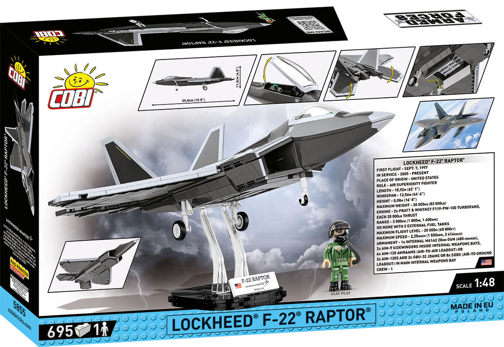 Lockheed F-22 Raptor Fighter Jet COBI #5855