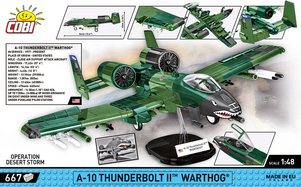 A-10 Thunderbolt II Warthog Attack Aircraft COBI Set #5856