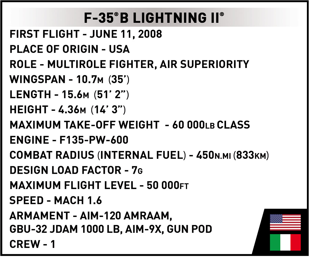 COBI F-35B STOVL Lightning II Fighter Jet: Set #5895
